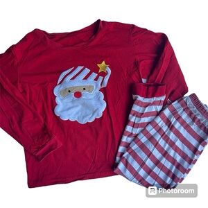 Unbranded- Unisex Santa Christmas Pajamas Size 6 Red/White